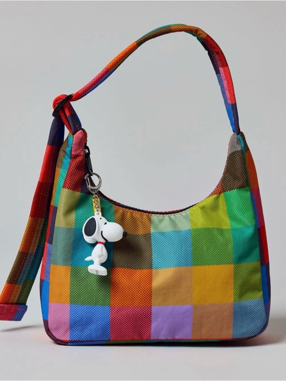 BAGGU Mini Nylon Shoulder Bag - Madras - Picture 5 of 8